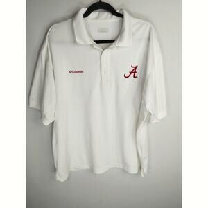 Columbia‎ PFG Alabama  Men's White Polo Shirt XXL